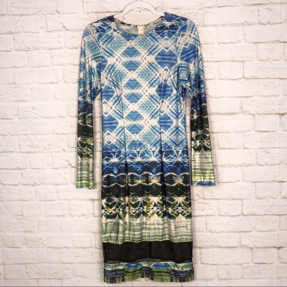 Lumier By Bariano Geo Mesh Panel Cocktail Dress S - Picture 2 of 8